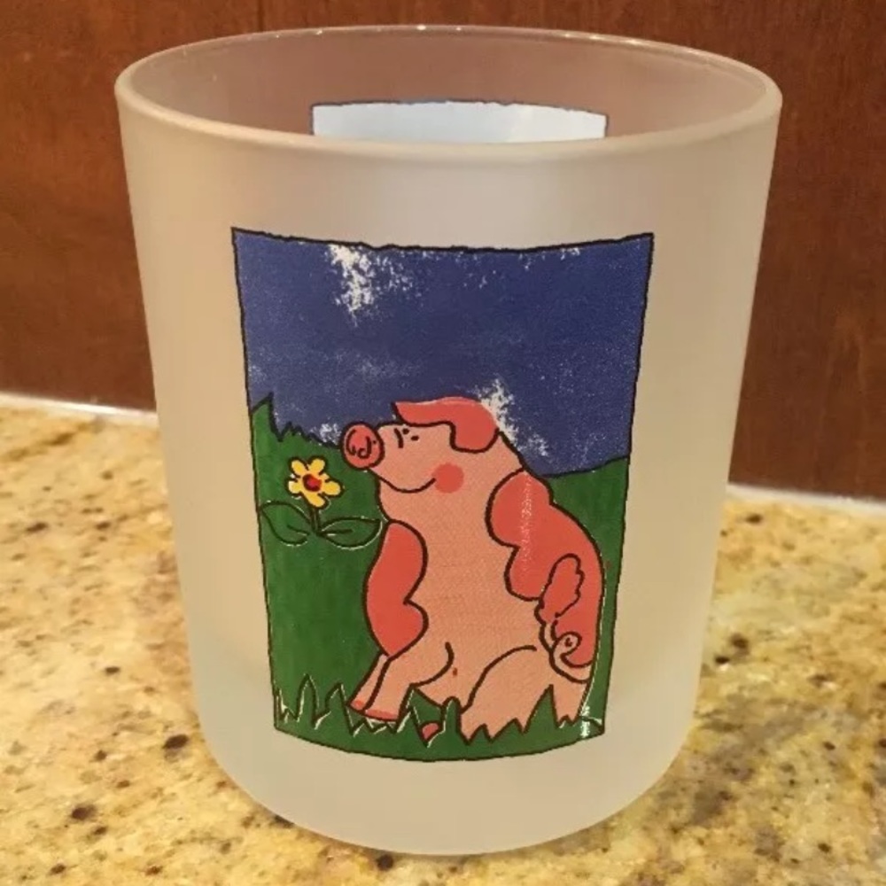 Cute Frosted Pig Glass Cup Dartington Designs - Picture 3 of 8